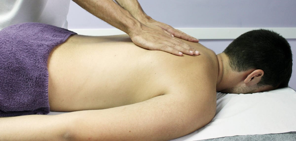 A gentle back treatment with the patient lying at rest